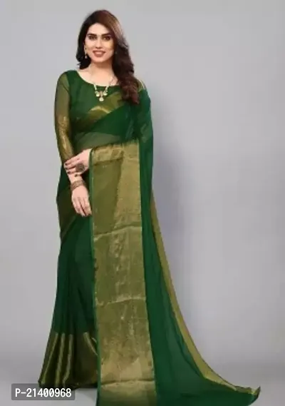 Beautiful Georgette Saree With Blouse Piece For Women-thumb0