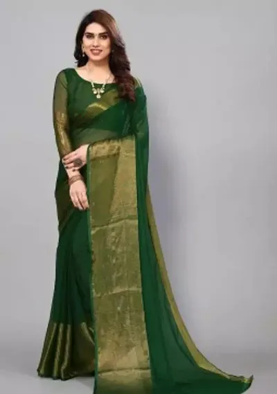 Must Have Chiffon Saree with Blouse piece 