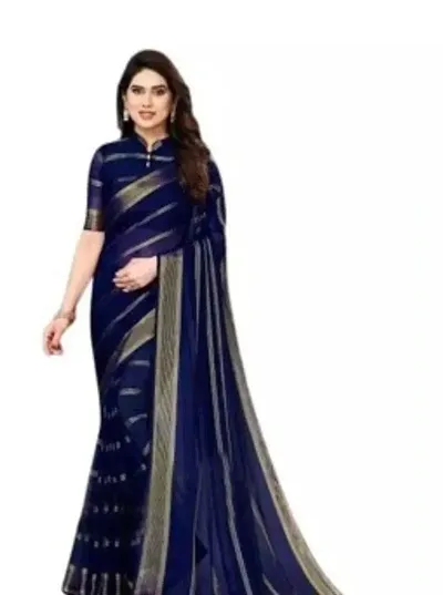 Beautiful Chiffon Saree With Blouse Piece For Women