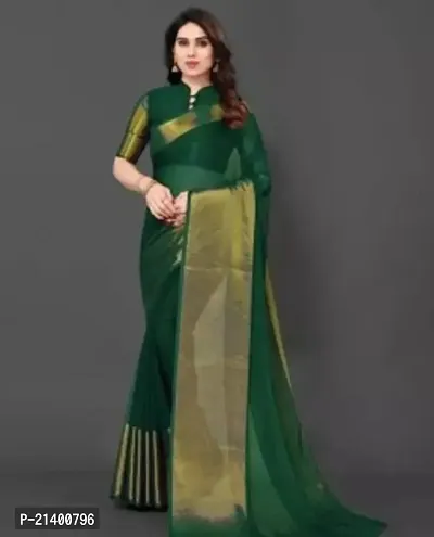 Beautiful Georgette Saree With Blouse Piece For Women-thumb0