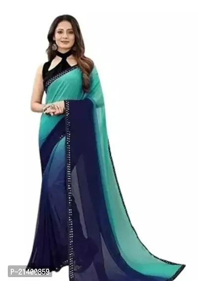 Beautiful Georgette Saree With Blouse Piece For Women