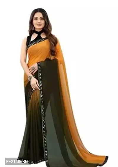 Beautiful Georgette Saree With Blouse Piece For Women-thumb0