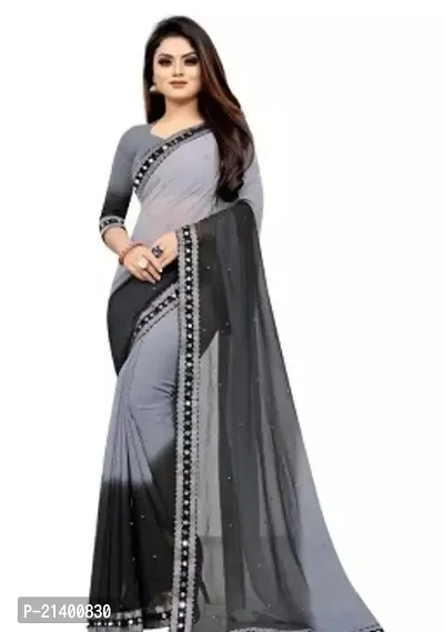 Beautiful Georgette Saree With Blouse Piece For Women-thumb0