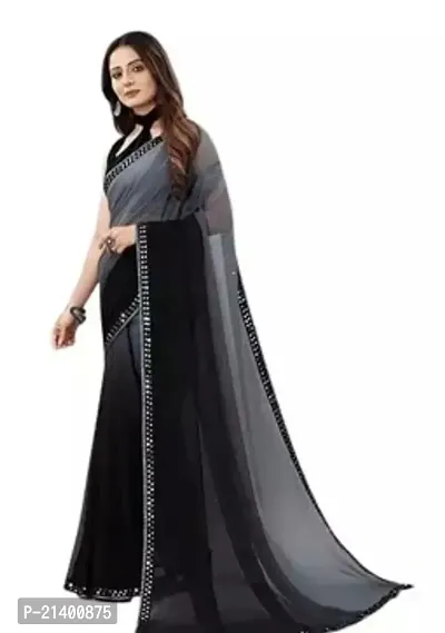 Beautiful Georgette Saree With Blouse Piece For Women-thumb0