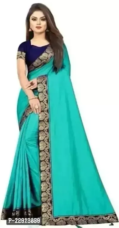 Dola Silk Jacquard Lace Border Sarees with Blouse Piece For Woman