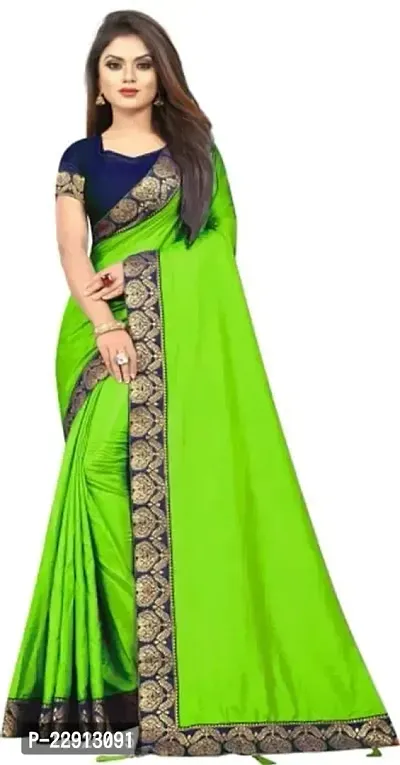 Dola Silk Jacquard Lace Border Sarees with Blouse Piece For Woman