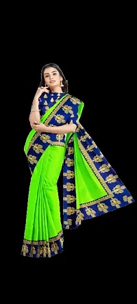 Trending Art Silk Saree with Blouse piece 