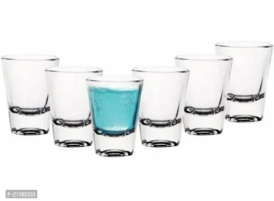 Trendhook (Pack Of 6) Premium Takila Solo Shot Glass Set Shot Glassnbsp;nbsp;(60 Ml, Glass, Clear)-thumb0