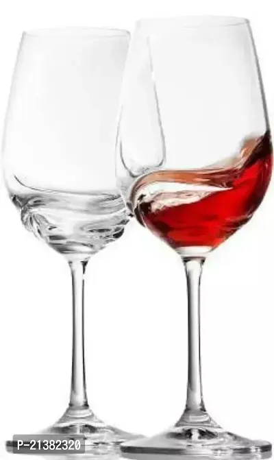 Smkde (Pack Of 2) Glass Glass Set Wine Glass (250 Ml, Glass, Clear)-thumb0