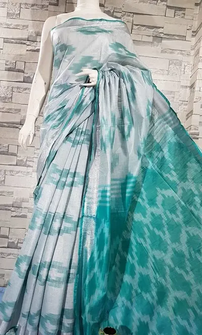 New In Linen Blend Saree with Blouse piece 