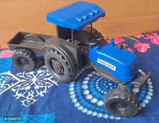 Durable Plastic Blue Colored Tractor Toy For Kids-thumb0