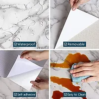 DUDHAT EXPORT Wall Stickers Marble Wallpaper Furniture Kitchen, Cabinets, Almirah, Tabletop, Plastic Table, Wooden Table, Wardrobe, Renovation PVC DIY Self Adhesive Sticker ( GREY MARBLE 2M)-thumb2