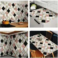 DUDHAT EXPORT Wall Stickers Marble Wallpaper Furniture Kitchen, Cabinets, Almirah, Tabletop, Plastic Table, Wooden Table, Wardrobe, Renovation PVC DIY Self Adhesive Sticker ( PINK AND BLACK 2M)-thumb3