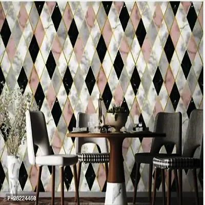 DUDHAT EXPORT Wall Stickers Marble Wallpaper Furniture Kitchen, Cabinets, Almirah, Tabletop, Plastic Table, Wooden Table, Wardrobe, Renovation PVC DIY Self Adhesive Sticker ( PINK AND BLACK 2M)-thumb3