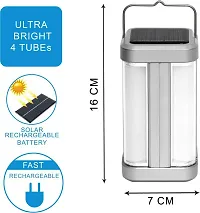 IDOLESHOP 4 Tubes 360 Degree Hi-Bright Lantern With Solar And Rechargeable Emergency Light (Silver, Plastic, Pack of 1)-thumb3