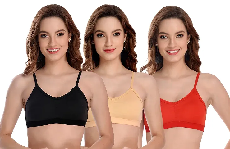 Stylish Solid Bras For Women Pack Of 3