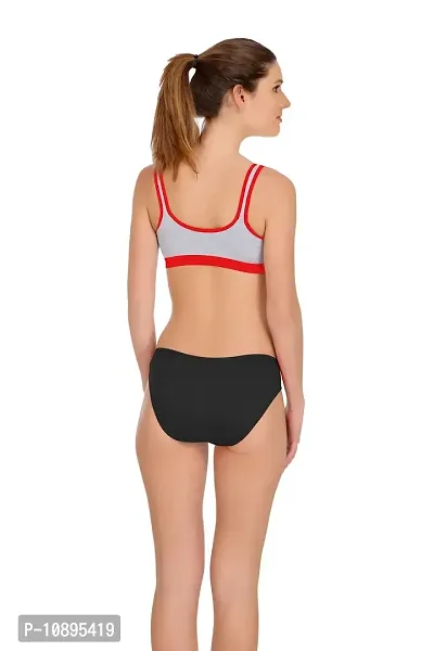 Buy Beach Curve-Women's Cotton Gym Sports Bra Panty Set for Women