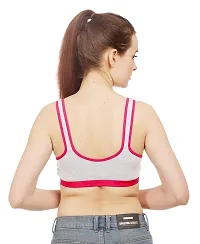 Arousy Women?s Cotton Gym Sports Bra|Gym Bra|Yoga Bra|Running Bra|Teenage Bra|Sports Bra Combo (Pack of 2) (Color : Blue,Pink) (Size : 32)-thumb2