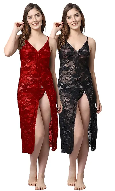 Floral Net Transparent Night Gown – Collective Brands