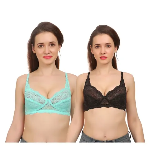 Pack of 2- Multicoloured Non Padded Full Coverage Bra