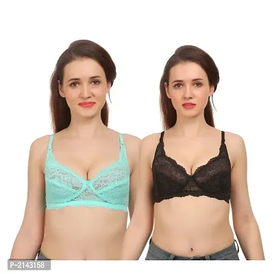 Combo of 2 Multicoloured Non Padded Full Coverage Bra-thumb2