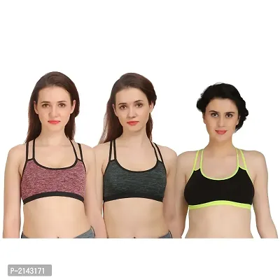 Combo of 3 Multicoloured Non Padded Full Coverage Bra