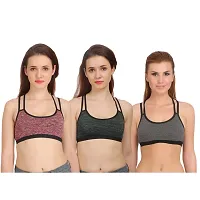 Multicoloured Cotton Spandex Solid Bras For Women-thumb1