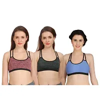 Combo of 3 Multicoloured Non Padded Full Coverage Bra-thumb1