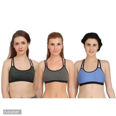 Combo of 3 Multicoloured Non Padded Full Coverage Bra-thumb2