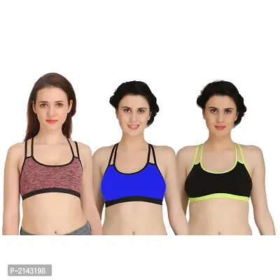 Combo of 3 Multicoloured Non Padded Full Coverage Bra