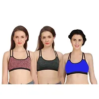 Combo of 3 Multicoloured Non Padded Full Coverage Bra-thumb1