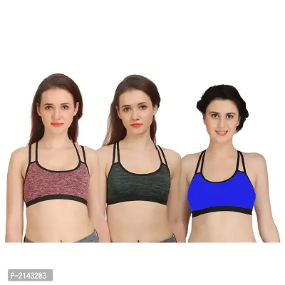 Combo of 3 Multicoloured Non Padded Full Coverage Bra-thumb2