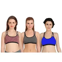 Combo of 3 Multicoloured Non Padded Full Coverage Bra-thumb1