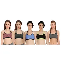 Combo of 5 Multicoloured Non Padded Full Coverage Bra-thumb1