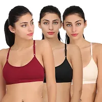 Combo of 3 Multicoloured Non Padded Full Coverage Bra-thumb1