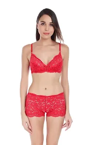 Stylish Multicoloured Lace Embroidered Lingerie Sets for Women Pack of 2-thumb4