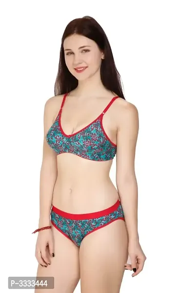 Cotton Printed Everyday Lingerie Set Combo Set-thumb2