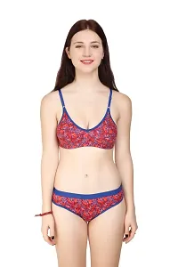 Cotton Printed Everyday Lingerie Set Combo Set-thumb1