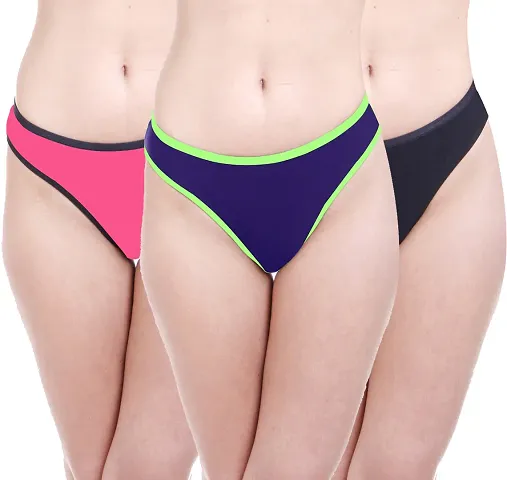 Dressably Pack of 3 Women's Seamless Hipster Ice Silk Panty