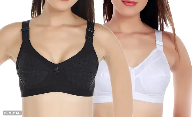 Multicoloured Cotton Solid Bras For Women-thumb0