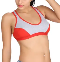 Multicolored  Cotton Spandex  Sports Bras  Combo Set-thumb1