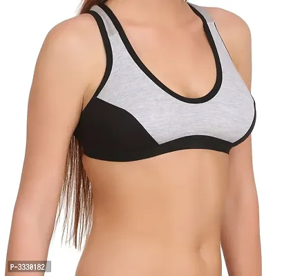 Multicolored  Cotton Spandex  Sports Bras  Combo Set-thumb2