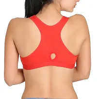 Multicolored  Cotton Spandex  Sports Bras  Combo Set-thumb3