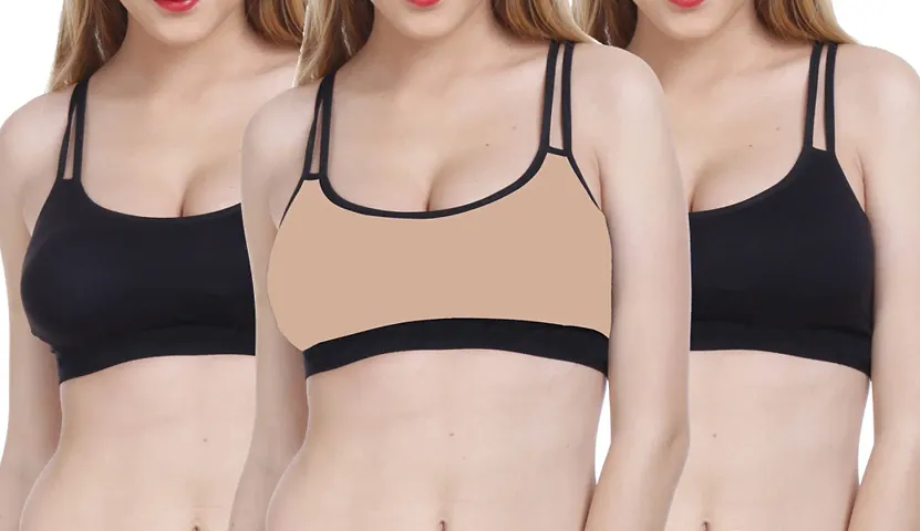 Solid Non Padded Sports Bras Combo