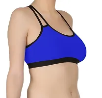 Multicolored  Cotton Spandex  Sports Bras  Combo Set-thumb1