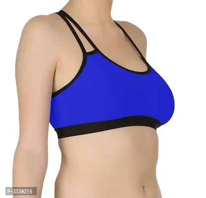 Multicolored  Cotton Spandex  Sports Bras  Combo Set-thumb2