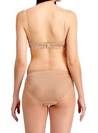 Brown Nylon Bra  Panty Set-thumb3