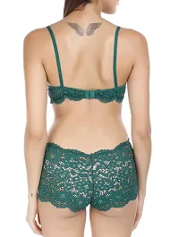 Green Lace Embroidered Lingerie Sets For Women-thumb3