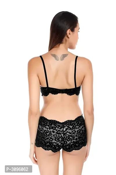 Black Lace Embroidered Lingerie Sets For Women-thumb4