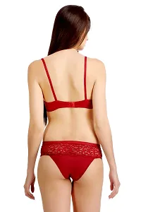 Arousy Women's Bra Panty Set Red-thumb3